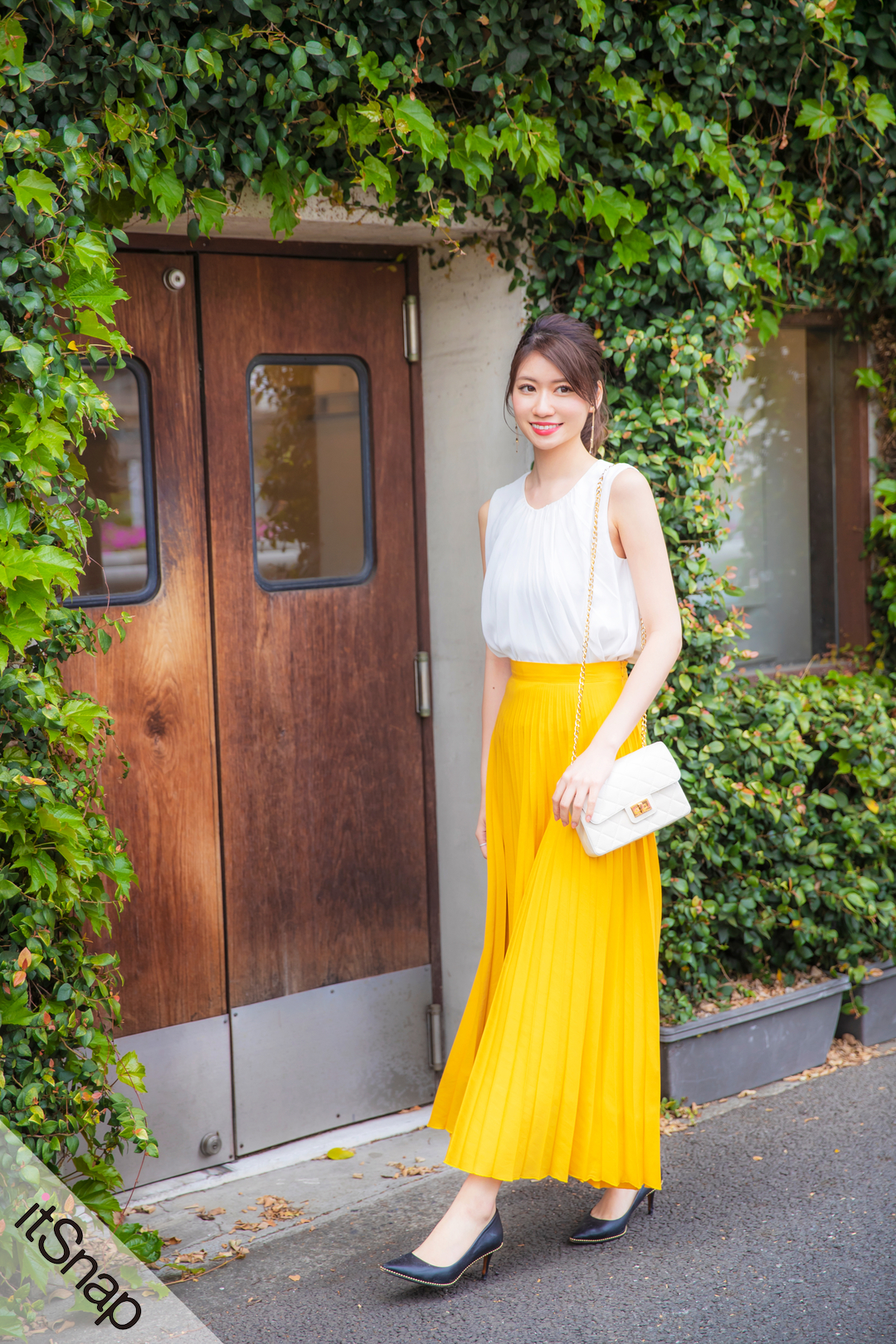 細見え&スタイルUPが叶うプリーツロング スカートで美人と噂のサマー