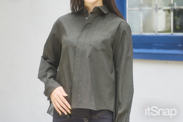 深みのあるグリーンチェック柄が着るだけでエレガント