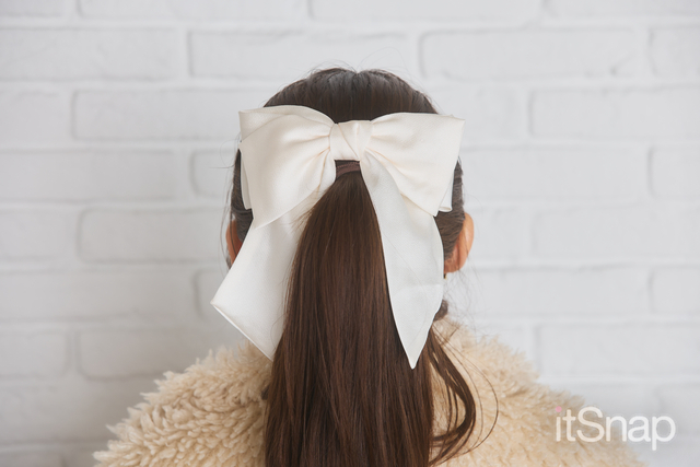 ビッグリボンが映え抜かりないバックシャンに!