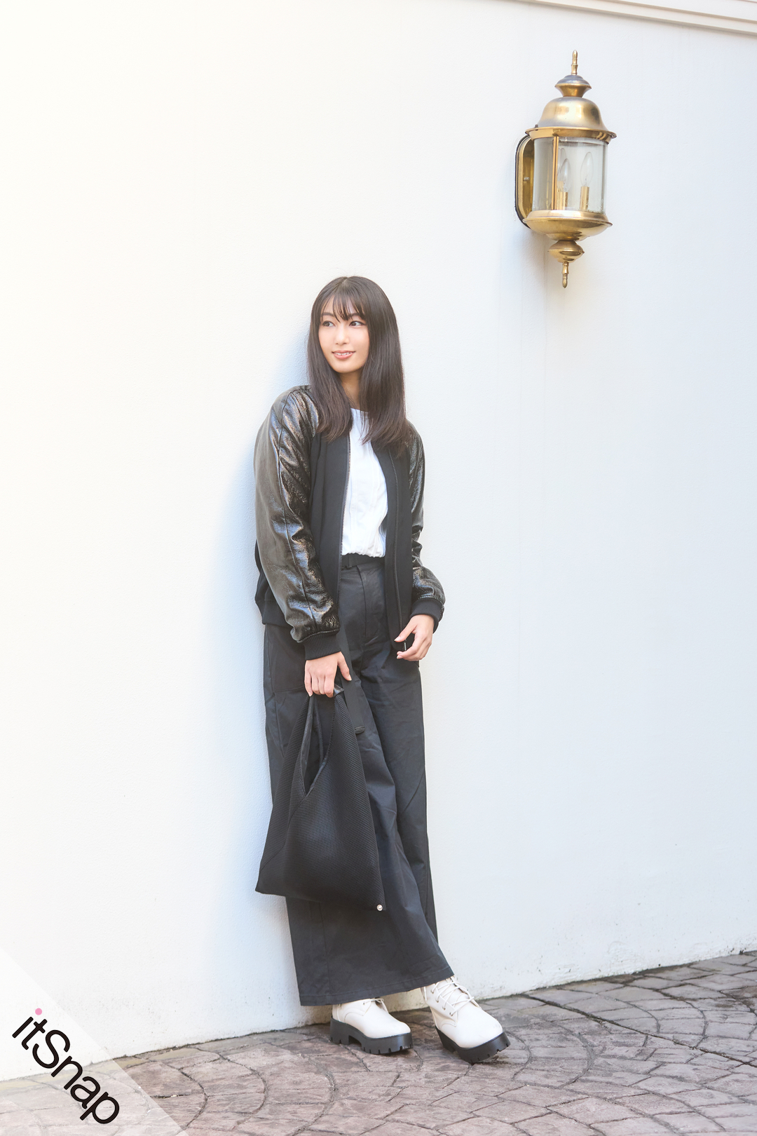 Michael Michael Kors ストライプワイドスラックス　ブラック ストライプワイドスラックス（スラックス）｜1chaku