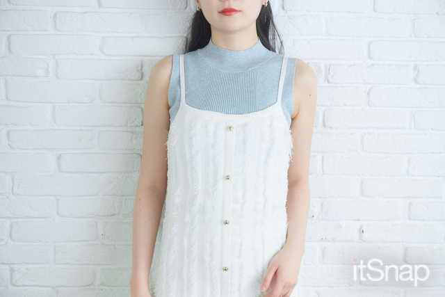 アメスリ×キャミワンピのriendaアイテムでレイヤード